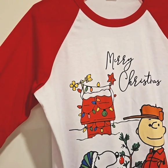 Classic Peanuts Merry Christmas Charlie Brown Snoopy tree doghouse Small EUC - Picture 4 of 5